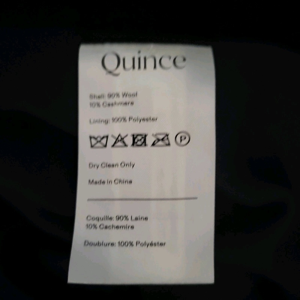 NWOT Quince Men's M Wool Cashmere Double-Breasted Officer Topcoat Quiet Luxury - Picture 4 of 14